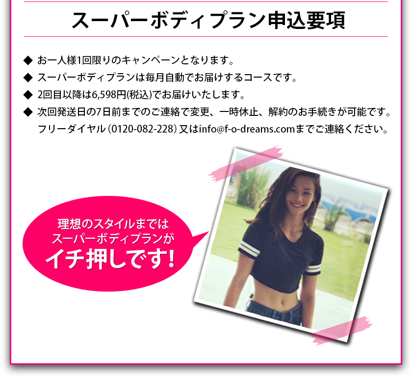 スーパーボディプラン申込み要項