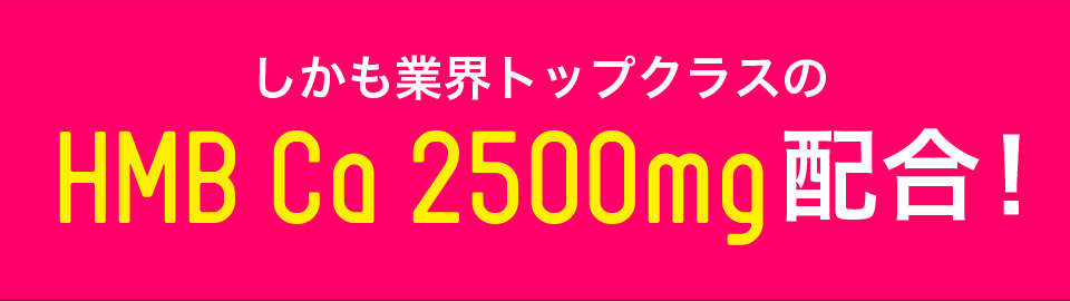 しかも業界トップクラスのHMB Ca 2500mg配合!