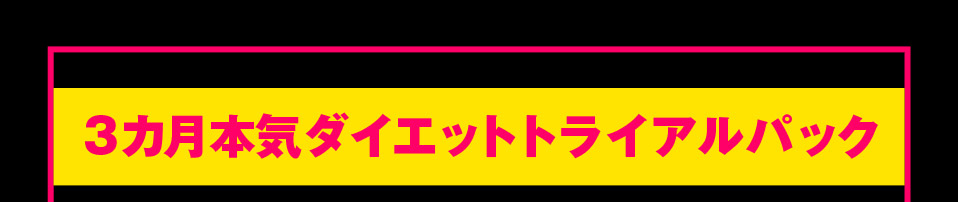 3カ月本気ダイエットトライアルパック