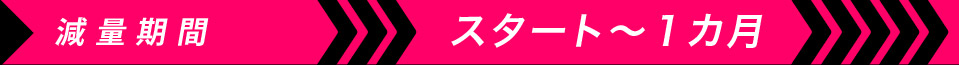 減量期間 スタート〜1カ月
