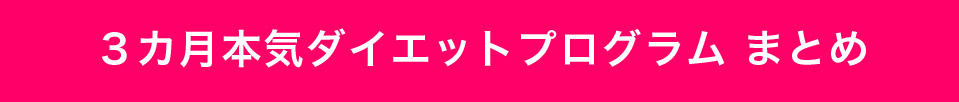 3カ月本気ダイエットプログラムまとめ
